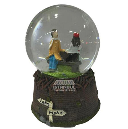 Evlilik Yıl Dönümü Hediyesi Sevgiliye Doğum Günü Hediyesi Romantik Çift Temalı Sulu Kar Küresi