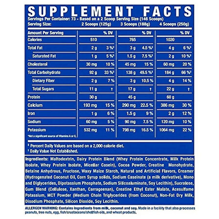 Ronnie Coleman King Mass Gainer Powder Karbonhidrat tozu 9 kg - 73 SERVİS