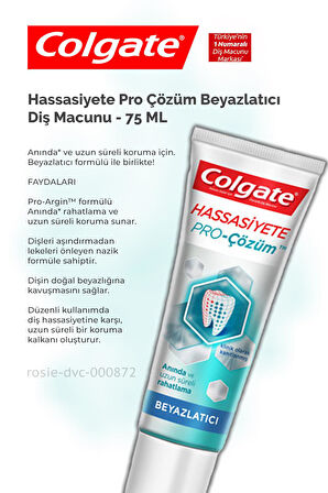 Colgate Hassasiyete Pro Çözüm 75 ml, 360 Charcoal Gold Diş Fırçası, H. Şakir Narlı Şampuan 500 ml ve ROSIE