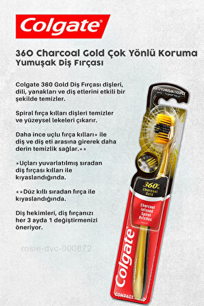 Colgate Hassasiyete Pro Çözüm 75 ml, 360 Charcoal Gold Diş Fırçası, H. Şakir Narlı Şampuan 500 ml ve ROSIE