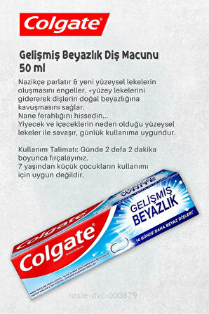 Colgate Diş Macunu Gelişmiş Beyazlık 50 ml,  360 Charcoal Diş Fırçası, H. Şakir Narlı Şampuan 500 ml