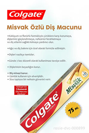 Colgate Misvak Özlü Diş Macunu 75 ml,  FoamSoft Diş Fırçası, H.Şakir Ballı Şampuan 500 ml