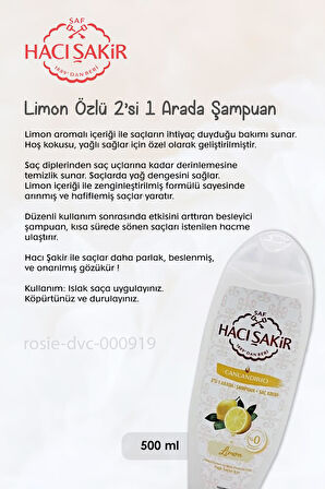 Colgate Baking Soda 2 x 75 ml,  FoamSoft Diş Fırçası, H.Şakir Limonlu Şampuan 500 ml ve ROSIE