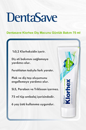 Dentasave Klorhex Diş Macunu Günlük Bakım 75 ml 5 Al 4 Öde ve Rosie Pamuk