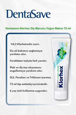 Dentasave Klorhex Diş Macunu Yoğun Bakım 75 ml 5 Al 4 Öde ve Rosie Pamuk