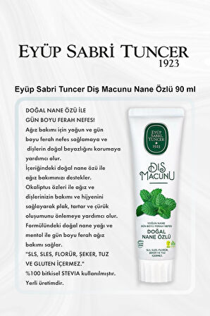  Eyüp Sabri Tuncer Diş Macunu Nane Özlü 90 ml 5 Al 4 Öde ve Rosie Pamuk