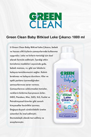 Green Clean Bebek Bitkisel Leke Çıkarıcı 1000 ml 5 Al 4 Öde ve Rosie Pamuk