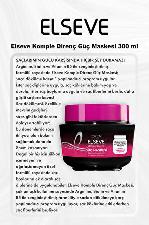 Elseve Komple Direnç Güç Maskesi 300 ml 5 Al 4 Öde ve Rosie Pamuk