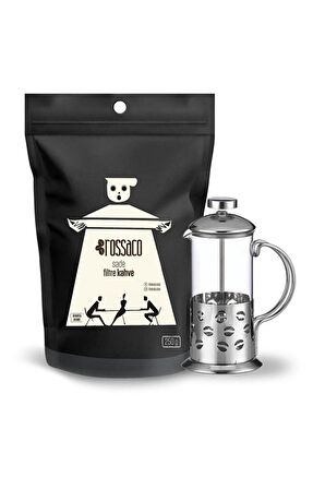 Rossaco Organik French Press Filtre Kahve 250 gr + French Press