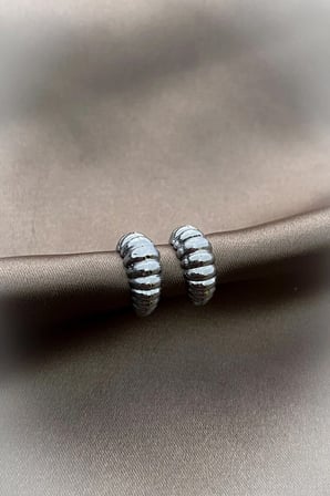 Çift (2 adet) Bombeli Kruvasan Kıkırdak Küpe Ear Cuff