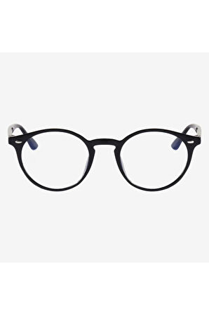 Round Yuvarlak Siyah Unisex Kadın Erkek Mavi Işık Korumalı Gözlük| optik uyumlu