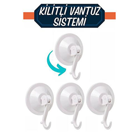 Vantuzlu Askı 5.5 cm 4 ADET