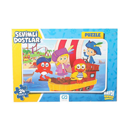 CAFRM-5121-5122 Sevimli Dostlar Frame Puzzle 24 Parça