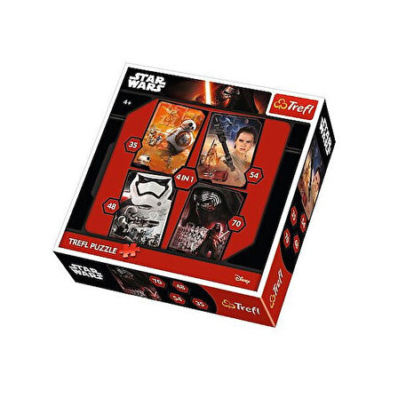 34263 Trefl Puzzle Wars Episode VII 4'lü 35+48+54+70 Parça Puzzle