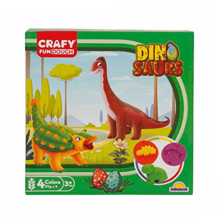 Nessiworld 4734 Crafy 14’lü Oyun Hamuru Kalıp Seti – Dinozorlar