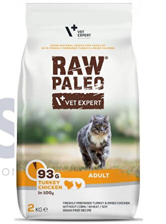 RAW PALEO ADULT CAT TURKEY&CHICKEN 2 KG