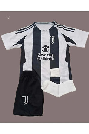 Yenteks Juventus Kenan Yıldız Çocuk Forma Takımı 4'lü Set Çorap+Bileklik Hediyeli