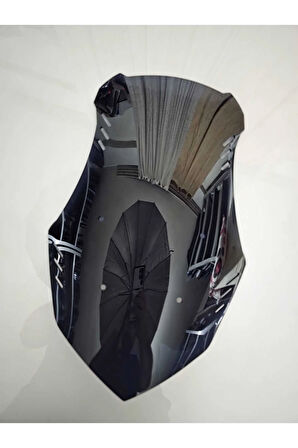 MOTOCAM Revolt RSX5 Siperlik Ön Cam 2022-2025 Model 55cm Siyah Renkli 4mm