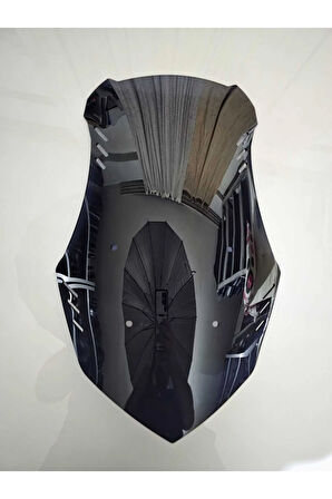 MOTOCAM Revolt RSX5 Siperlik Ön Cam 2022-2025 Model 55cm Siyah Renkli 4mm