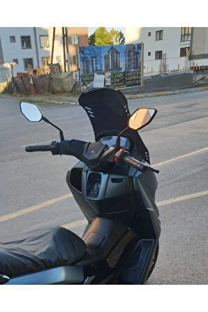 MOTOCAM Revolt RSX5 Siperlik Ön Cam 2022-2025 Model 65cm Siyah Renkli 4mm