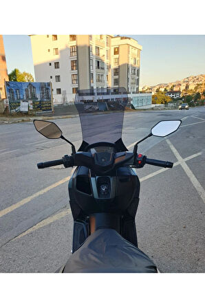 MOTOCAM Revolt RSX5 Siperlik Ön Cam 2022-2025 Model 78cm Füme Renkli 4mm