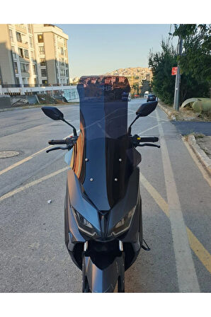 MOTOCAM Revolt RSX5 Siperlik Ön Cam 2022-2025 Model 78cm Siyah Renkli 4mm