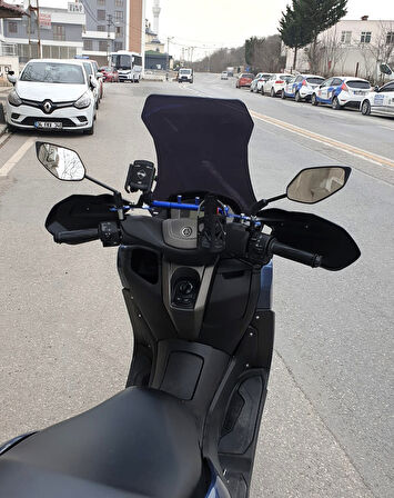 MOTOCAM Revolt RSX6 Siperlik Ön Cam 2021-2024 Model 72cm Siyah Renkli 4mm UZUN CAM