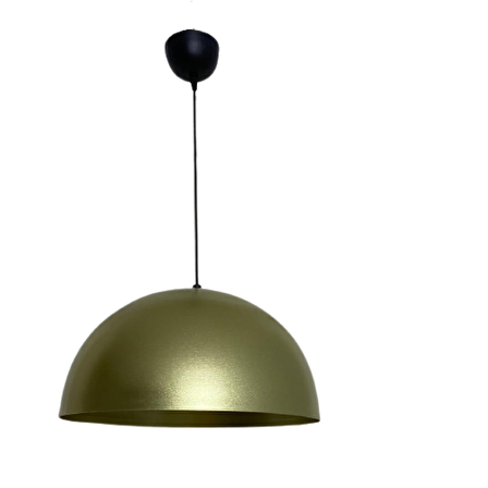 Rsylight Retro Gold Metal Dekoratif Tekli Kafe Mutfak Aydınlatma Avize Çap:40cm 