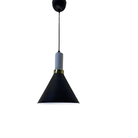  Rsylight Retro Siyah Metal Dekoratif Tekli Kafe Mutfak Aydınlatma Avize Çap:23cm