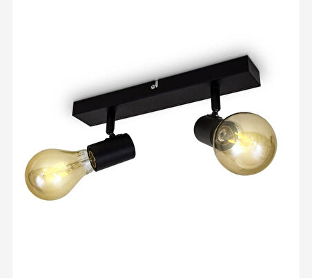 Rsylight Retro Metal Dekoratif 2 Li Tavan Plofyoner Mafsallı Spot Avize