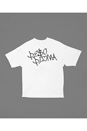 Peso Pluma Rapper Yazılı Unisex Tişört, Oversize Rap Tişört