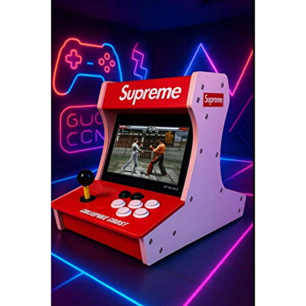 Ozmik SUPREME Çift Arcade Kol 10inç Çift Ekran 3000+ OYUNLU RETRO ARCADE ATARİ 