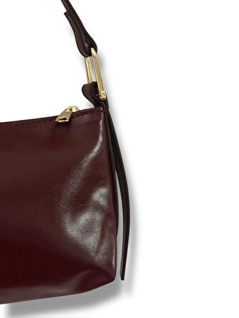 Aksesuaria Retro Bordo Baget Çanta