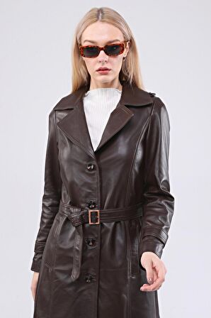 Kadın Hakiki Deri Pardesü