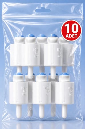 Depolu Sıvı Sabunluk Sistemi Musluğu 10 Lu Paket - Alttan Basmalı Musluk - Beyaz