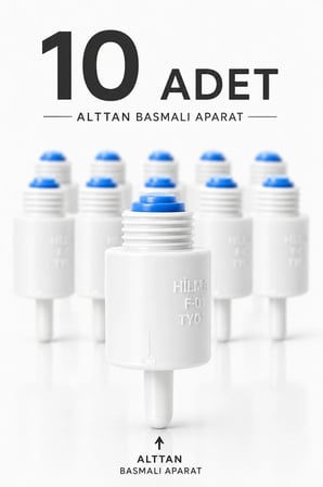 Depolu Sıvı Sabunluk Sistemi Musluğu 10 Lu Paket - Alttan Basmalı Musluk - Beyaz
