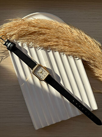 Retro Minimal Deri Kordon Vintage Kadın Kol Saati Dikdörtgen Kasa