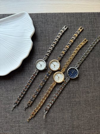 Retro Minimal Metal Kordon Vintage Kadın Kol Saati İki Renk