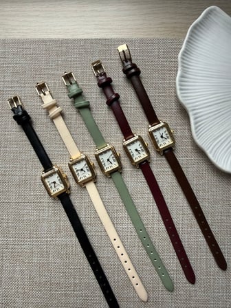 Retro Minimal Deri Kordon Vintage Kadın Kol Saati