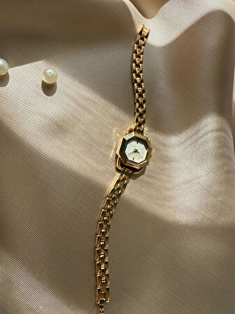 Retro Minimal Hasır Kordon Vintage Kadın Kol Saati