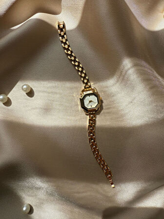Retro Minimal Hasır Kordon Vintage Kadın Kol Saati