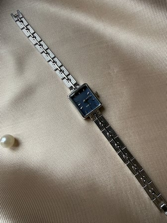 Retro Minimal Metal Kordon Vintage Kadın Kol Saati İçi Mavi