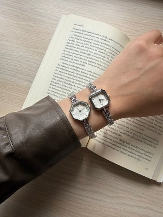 Retro Minimal Metal Kordon Vintage Kadın Kol Saati Kare