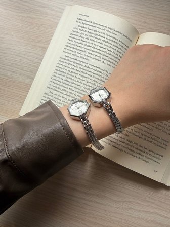 Retro Minimal Metal Kordon Vintage Kadın Kol Saati Kare