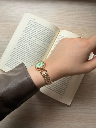 Retro Minimal Metal Kordon Vintage Kadın Kol Saati Yuvarlak Kasa