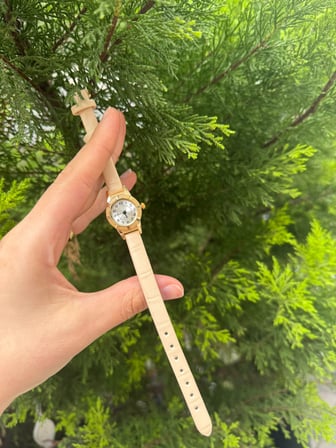 Minimal Kadın Kol Saati Krem