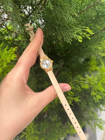 Minimal Kadın Kol Saati Krem