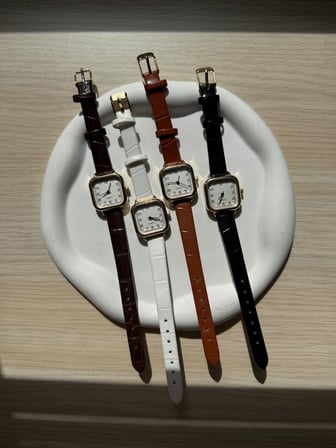 Minimal Deri Kordon Kadın Kol Saati Pan Acı Kahverengi