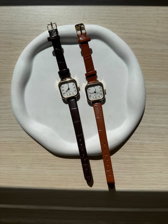 Minimal Deri Kordon Kadın Kol Saati Pan Acı Kahverengi