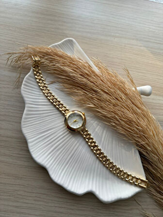 Retro Minimal Hasır Kordon Vintage Kadın Kol Saati